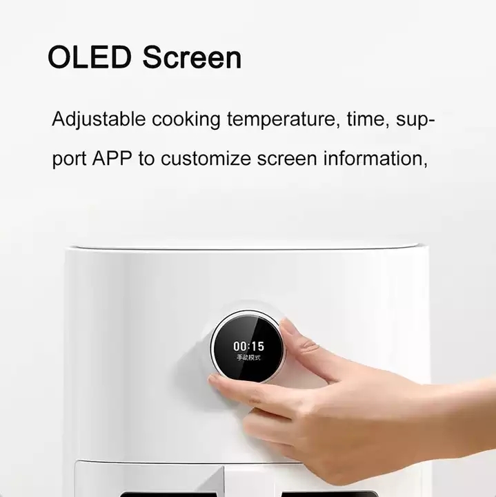 Original Xiaomi Mijia Smart Electric Air Fryer 3.5L OLED Screen Oil-less  Oven Mi Air Frying Pan360°Baking Mijia App Control 220V